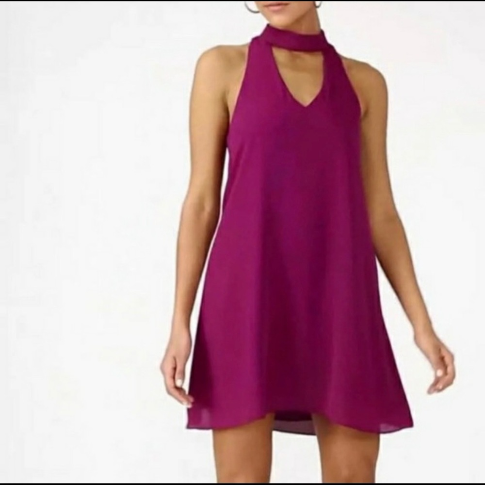 Lulus Groove Thing Magenta Swing Dress